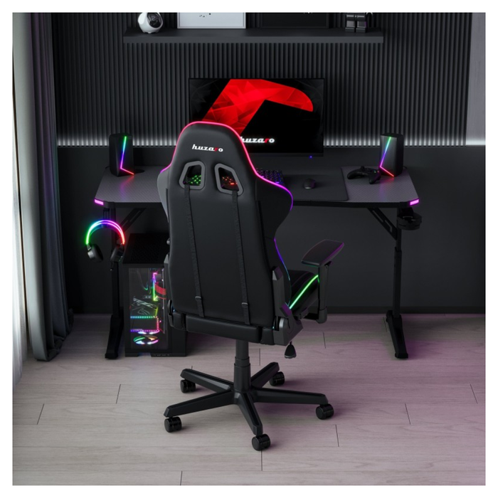Huzaro Hero 3.6 RGB LED Gaming Desk Black