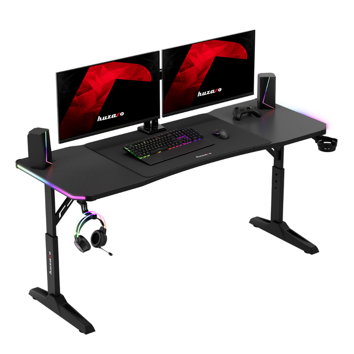 Huzaro Hero 4.6 RGB LED Gaming Desk Black