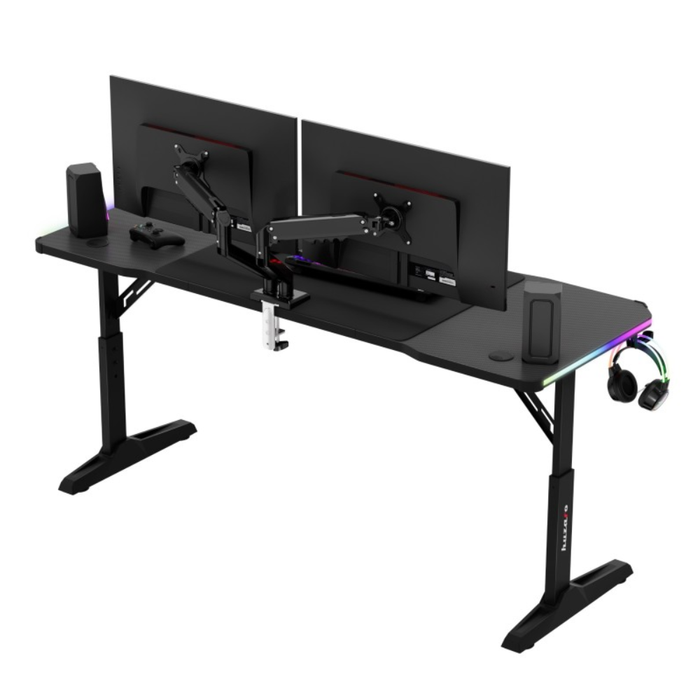 Huzaro Hero 4.6 RGB LED Gaming Desk Black