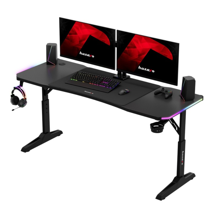 Huzaro Hero 4.6 RGB LED Gaming Desk Black