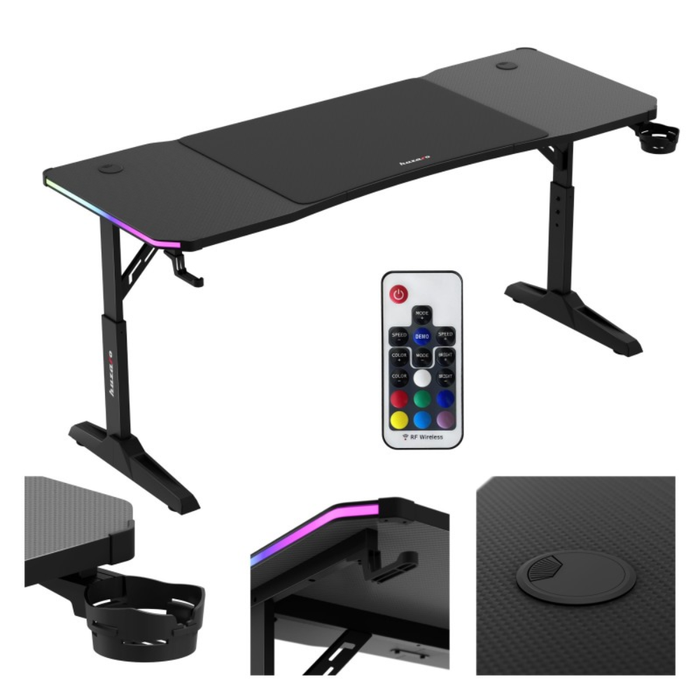 Huzaro Hero 4.6 RGB LED Gaming Desk Black