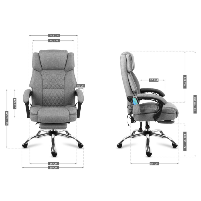 Mark Adler Boss 6.0 Massage Office Chair Grey