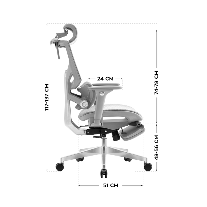 Mark Adler Expert 8.7 Ergonomic Office Chair Grey