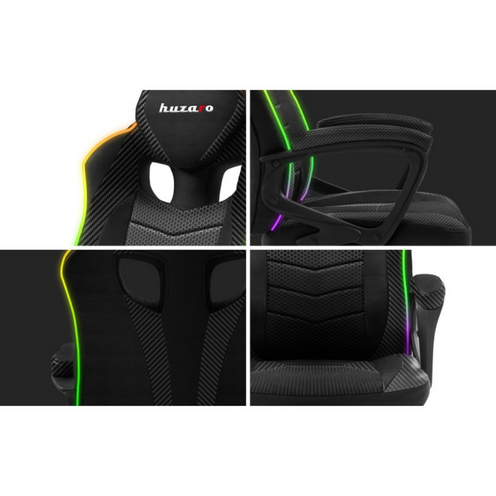 Huzaro Force 2.5 RGB Mesh Gaming Chair Carbon