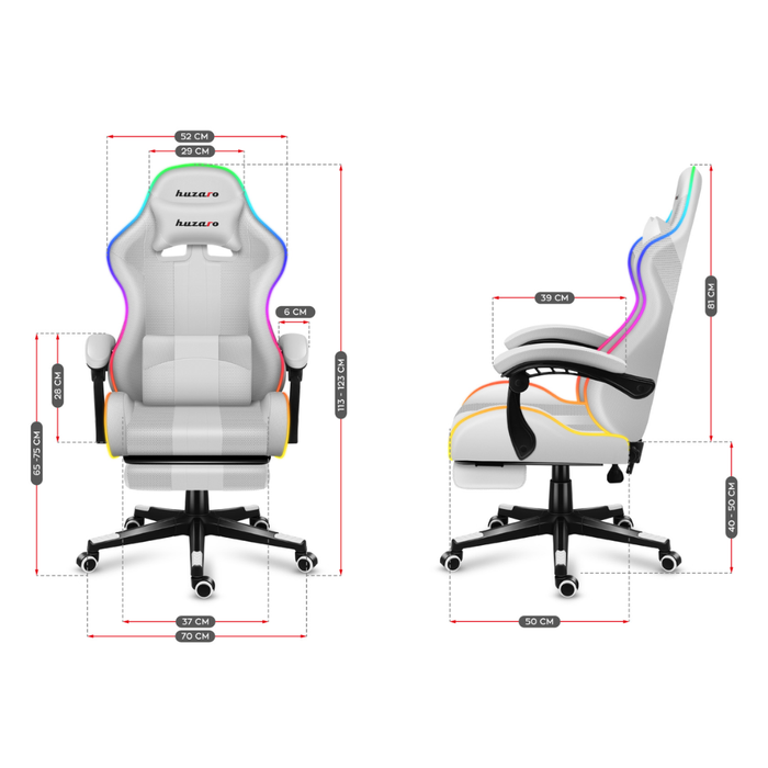 Huzaro Force 4.7 RGB White Gaming Chair