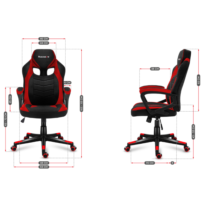 Huzaro Force 2.5 Mesh Gaming Chair Red