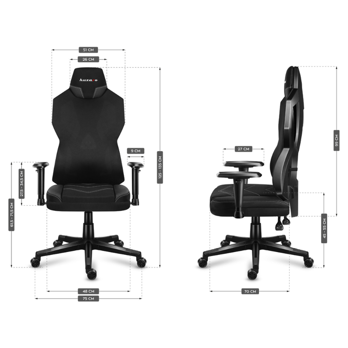 Huzaro Combat 6.2 RGB Gaming Chair Black