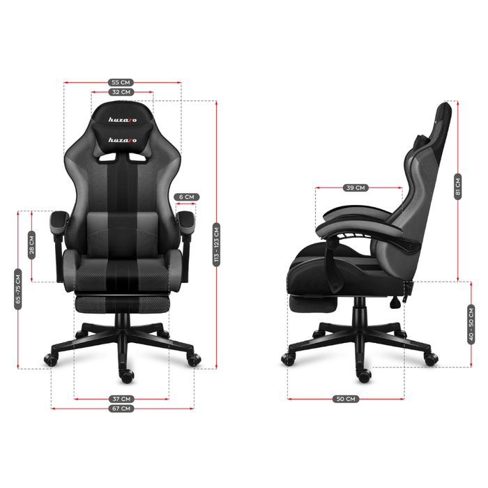 Huzaro Force 4.7 Grey Mesh Gaming Chair