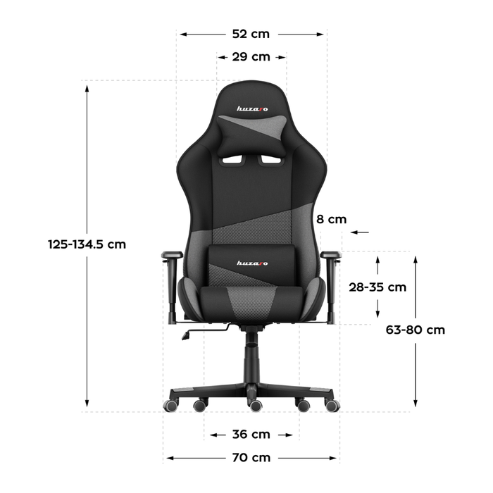 Huzaro Force 6.2 Gaming Chair Grey Mesh