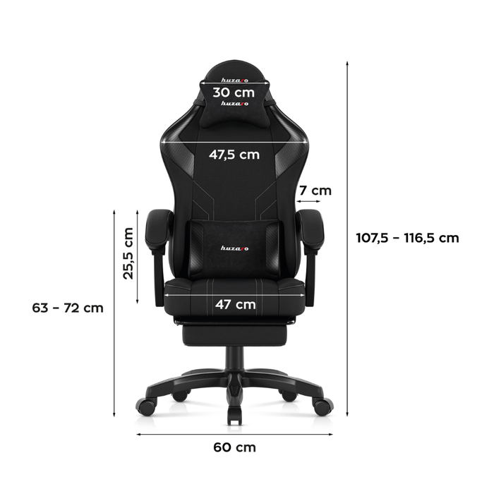 Huzaro Force 3.7 Gaming Chair Carbon Black