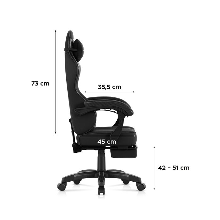 Huzaro Force 3.7 Gaming Chair Carbon Black