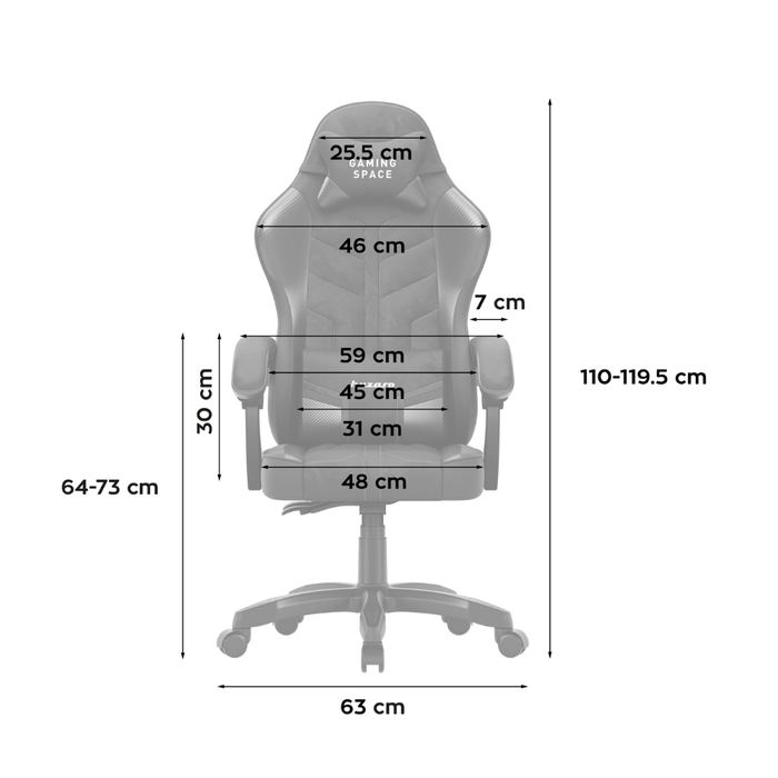 Huzaro Force 2.7 Velour Gaming Chair Black Carbon