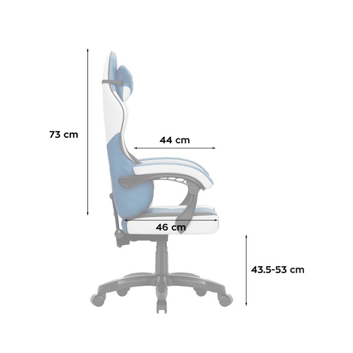 Huzaro Force 2.7 Velour Gaming Chair Blue