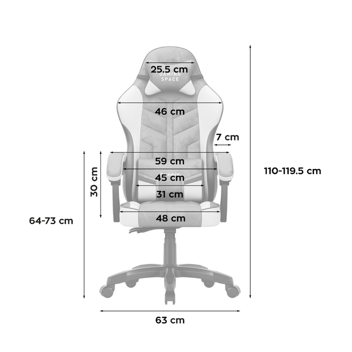 Huzaro Force 2.7 Velour Gaming Chair Grey