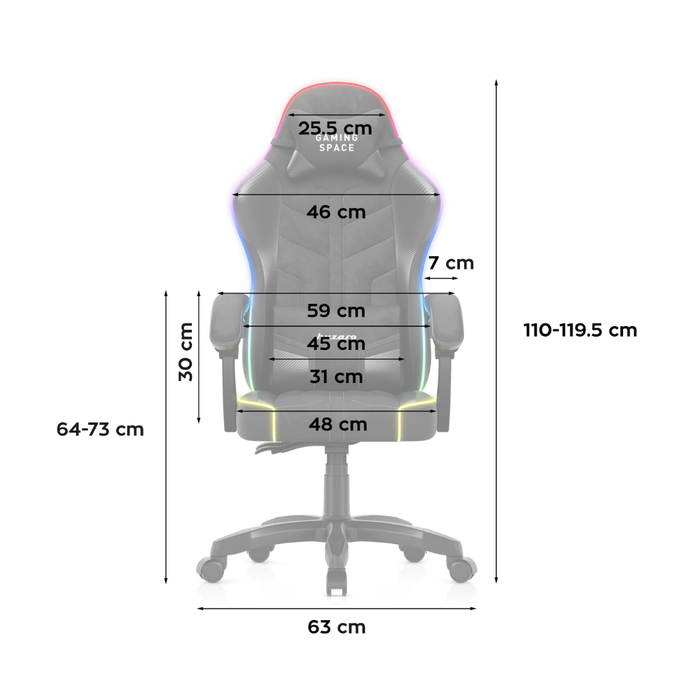Huzaro Force 2.7 RGB Gaming Chair Black