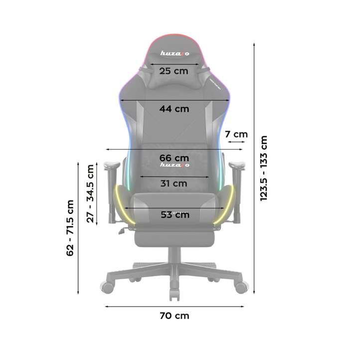 Huzaro Force 5.7 RGB Gaming Chair Black