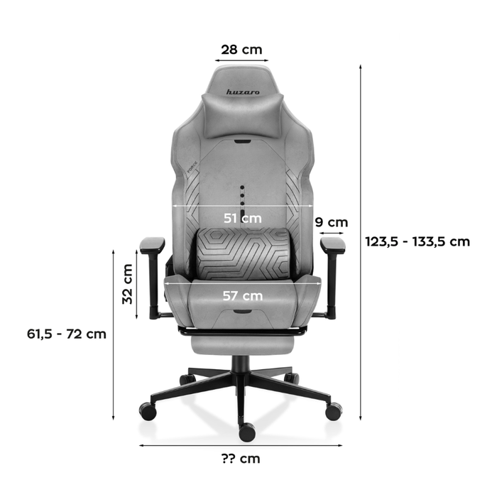 Huzaro Force 8.1 Gaming Chair Grey