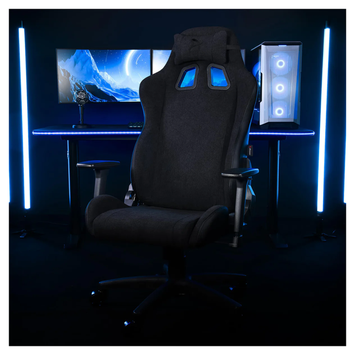 Arozzi Avanti Soft Fabric Gaming Chair Pure Black