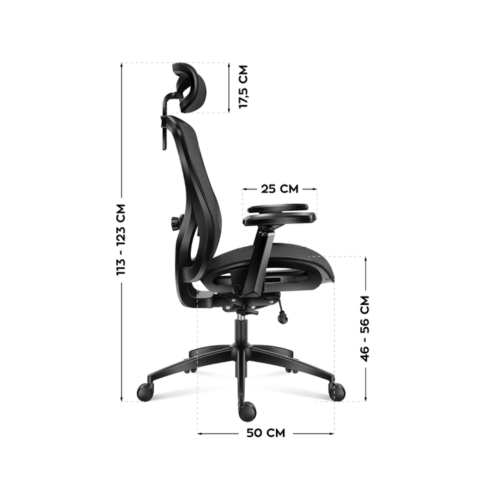 Huzaro Combat 7.3 Mesh Ergonomic Chair Black