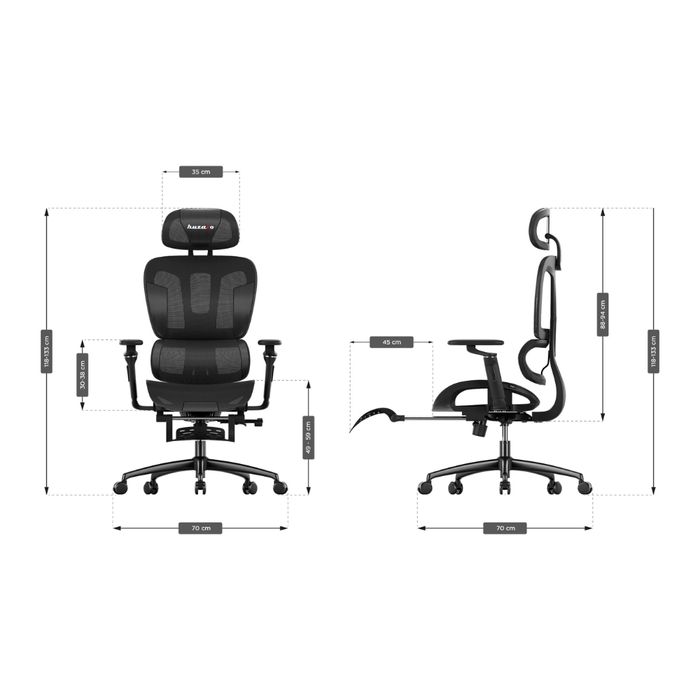 Huzaro Combat 7.9 Ergonomic Chair Black