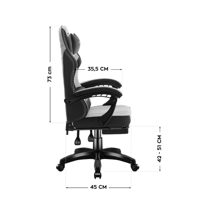 Huzaro Force 3.7 Gaming Chair Grey