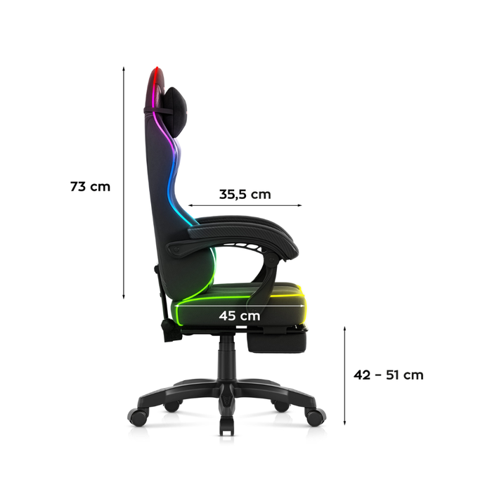 Huzaro Force 3.7 RGB Gaming Chair Black