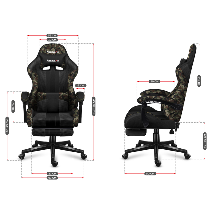 Huzaro Force 4.7 Mesh Gaming Chair Camo