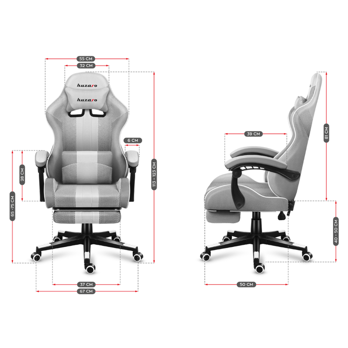 Huzaro Force 4.7 Mesh Gaming Chair White