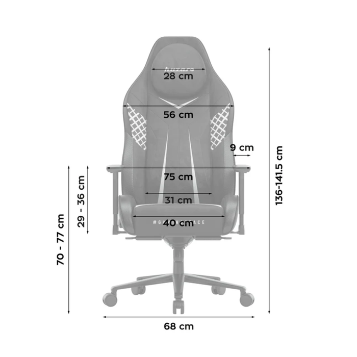 Huzaro Force 8.3 Carbon Gaming Chair Black