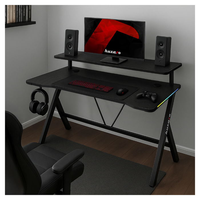 Huzaro Hero 1.9 RGB Gaming Desk Black