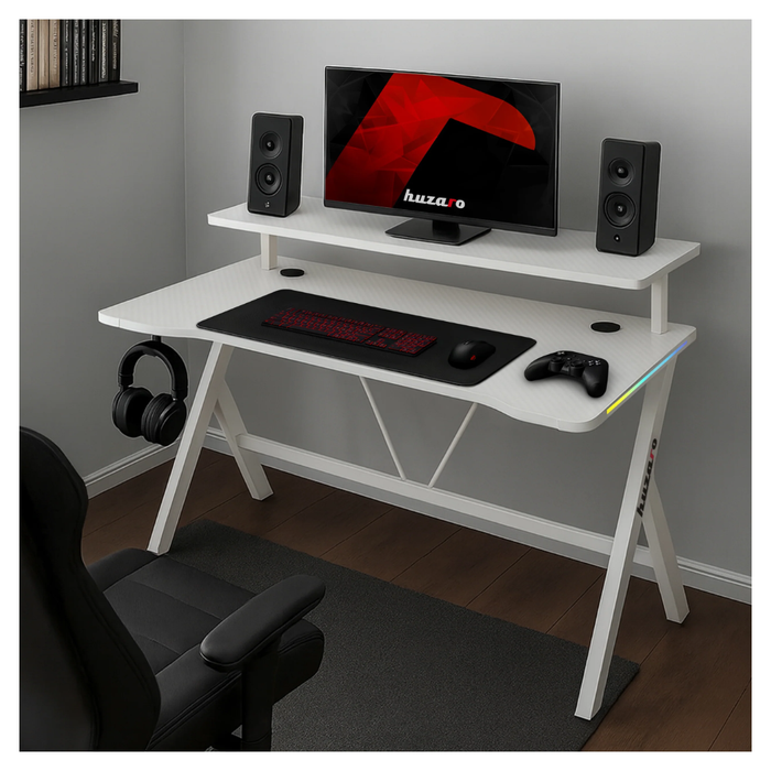 Huzaro Hero 1.9 RGB Gaming Desk White
