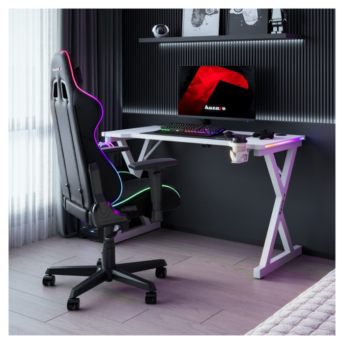 Huzaro Hero 2.3 RGB Gaming Desk White