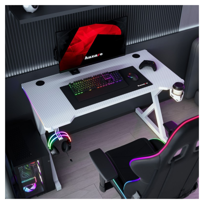 Huzaro Hero 2.3 RGB Gaming Desk White