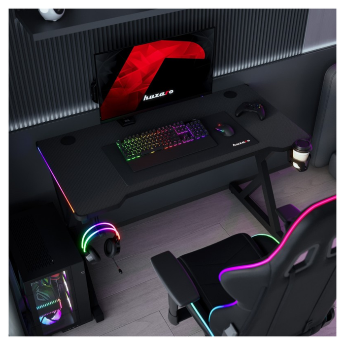 Huzaro Hero 2.3 RGB Gaming Desk Black