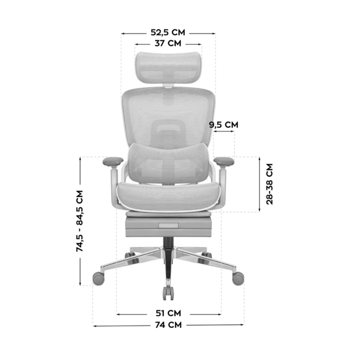 Mark Adler Expert 9.3 Ergonomic Office Chair Grey