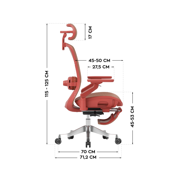 Mark Adler Leadpro 8.7 Ergonomic Massage Chair Red