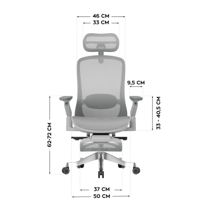 Mark Adler Leadpro 8.7 Ergonomic Massage Chair Grey