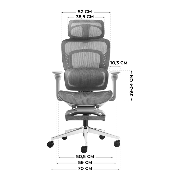 Mark Adler Visioner 8.3 Massage Office Chair Grey