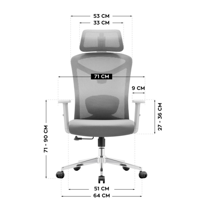 Mark Adler Manager 2.6 Ergonomic Office Chair Grey