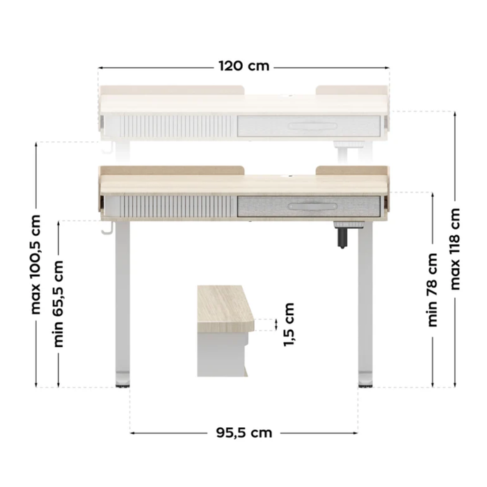 Mark Adler Leader 8.0 Electric Desk White
