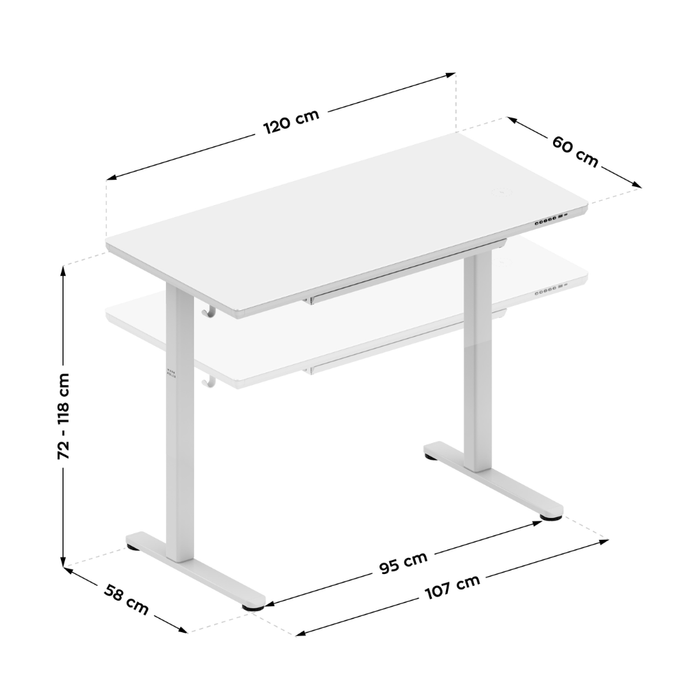Mark Adler Leader 8.5 Electric Desk White