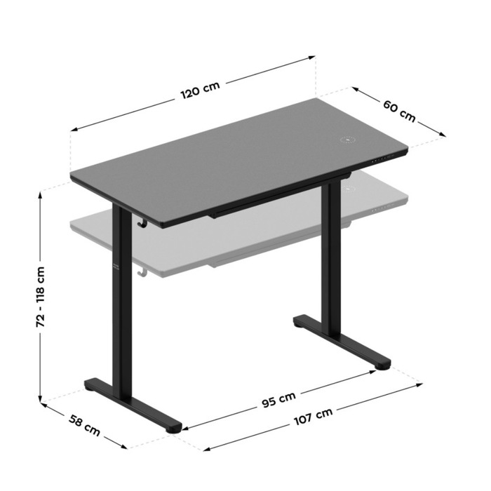 Mark Adler Leader 8.5 Electric Desk Black