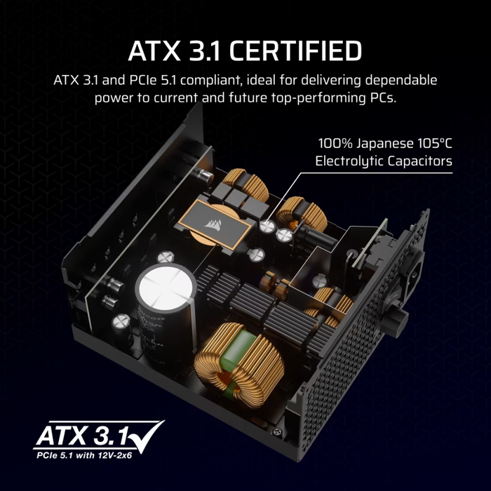Corsair Power Supply RM1000X Modular Gold 1000W