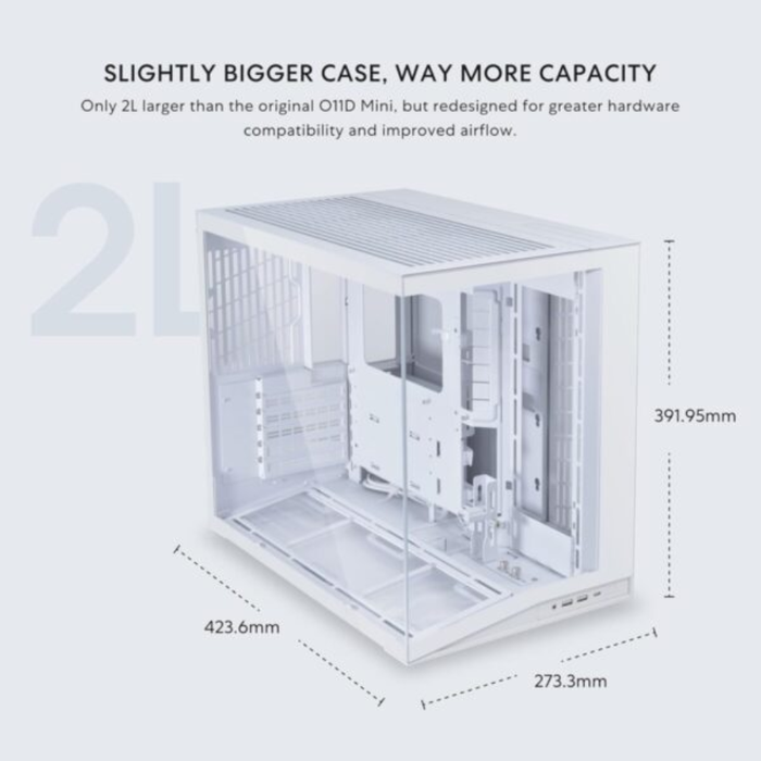 Lian Li PC Case O11 DYNAMIC MINI V2 White