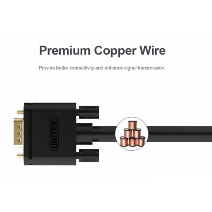 Unitek Y-C504G VGA to VGA Cable 3.0m