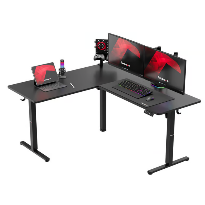 Huzaro Hero 9.3 Electric Gaming Desk Black