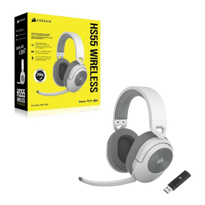 Corsair HS55 Stereo Gaming Headset White