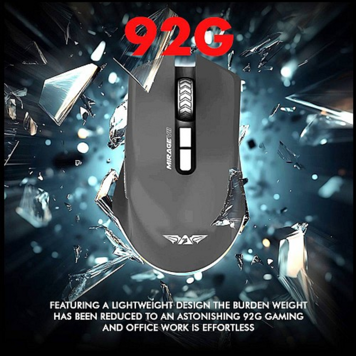 Armaggeddon Wireless Gaming Mouse Mirage-V ll Black