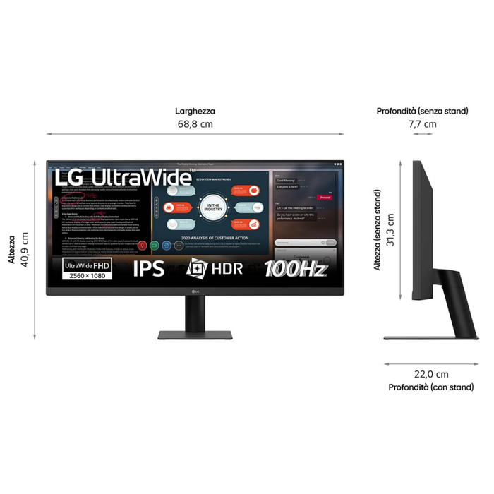 LG Gaming Monitor 29U511A-B 29" WFHD 100Hz
