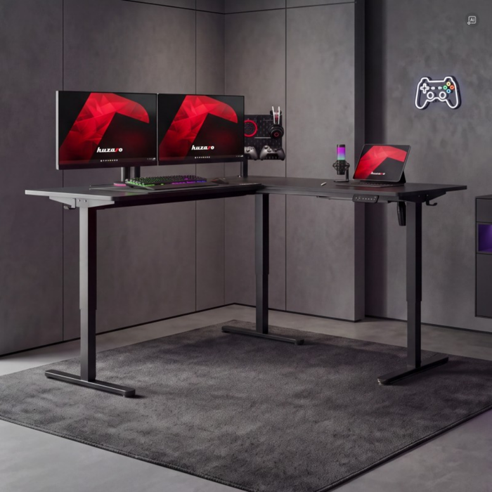 Huzaro Hero 9.3 Electric Gaming Desk Black